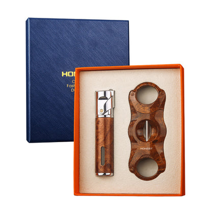 Honest Portable Stainless Steel Lighter Tool Set with Precision Cutting Accessory for Men