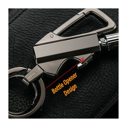 Multifunctional Oil Lighter with Keychain, Bottle Opener & Waterproof Design - Creative Outdoor Portable Lighter