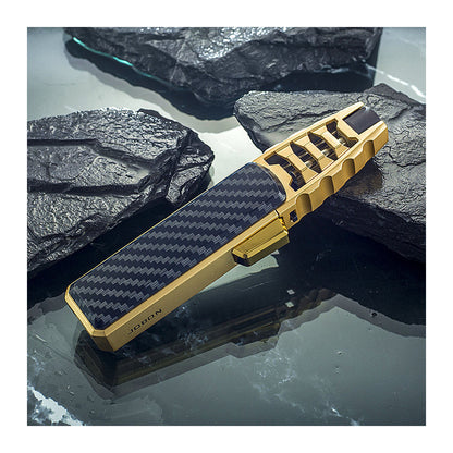 Windproof Blue Flame Butane Torch Lighter – Refillable Metal Jet Flame Tool for Baking, Cooking, and Custom Gifts