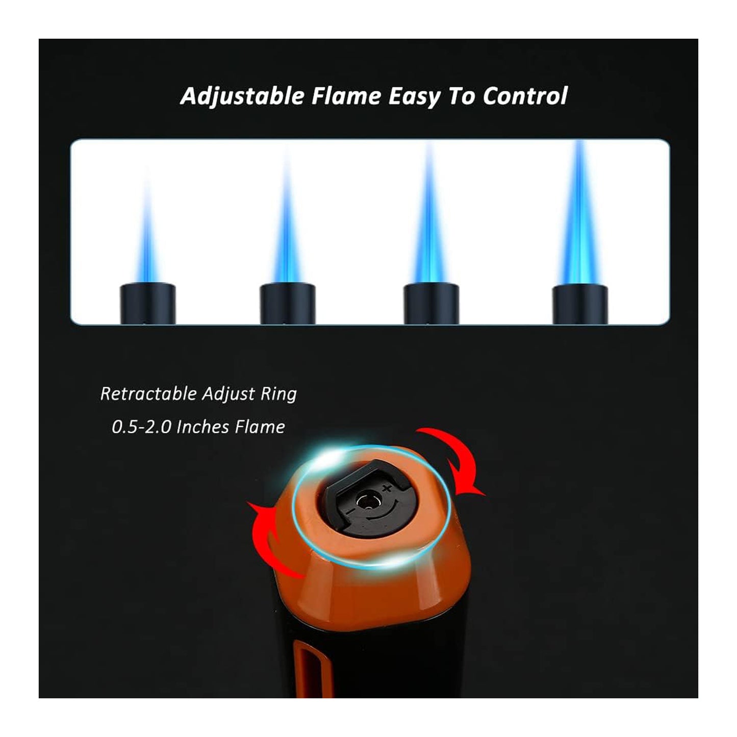 HONEST Refillable Butane Torch Lighter – Single Jet Flame for Candles, Grilling, BBQ, and Camping