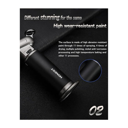 Honest Windproof Refillable lighters - Metal Butane Gas Lighters - Dual Turbo Direct Injection Lighter - Cooking Torch Lighter - Fixed The Flame Function