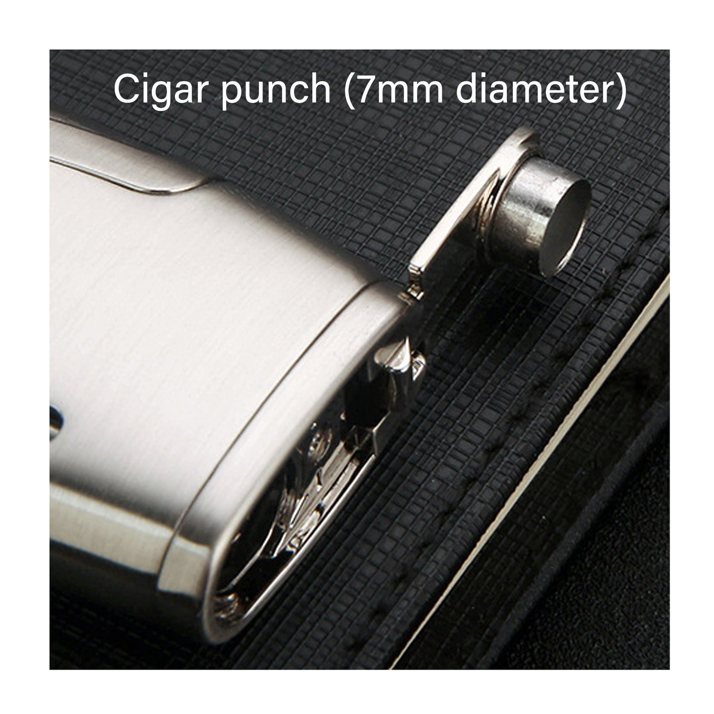 Honest Dual Windproof Flame Portable Lighter Premium Metal Inflatable Cigar Lighter with 7mm Punch