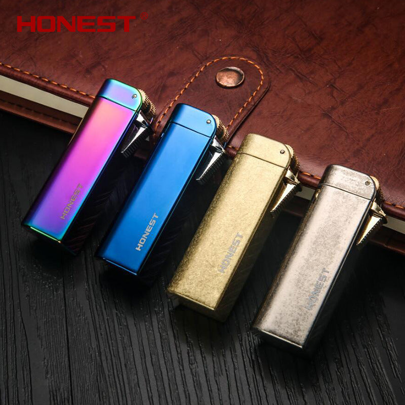 Honest Detachable Gas Tank Refillable Metal Lighter Retro Style Flint Wheel Lighter Wholesale Gift Items