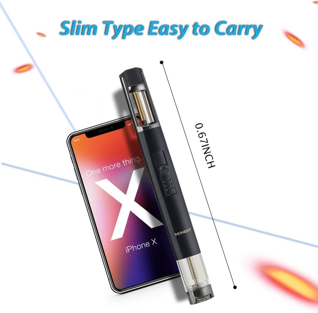 Honest Torch Lighters Butane Lighters Refillable Single Jet Flame for Candle Grill BBQ Camping