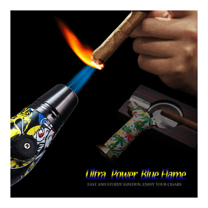 HONEST Refillable Torch Lighter - Dual Jet Flame, Perfect for Cocktails, Hookah & More