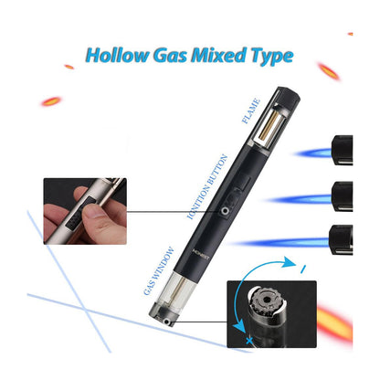 HONEST Refillable Butane Torch Lighter – Single Jet Flame for Candles, Grilling, BBQ, and Camping