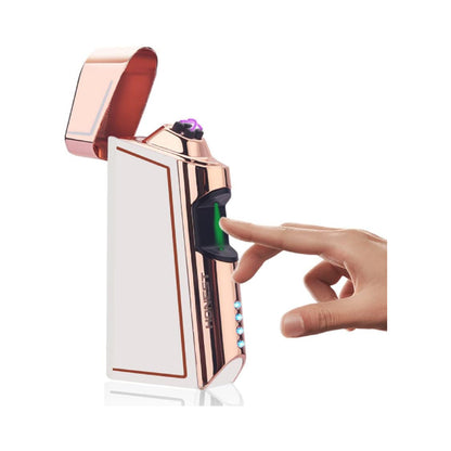 Windproof Arc Lighter – USB Rechargeable Plasma Ignition with LED Power Display, Smart Safety Protection, Sleek Metal Body, Long-Lasting Battery