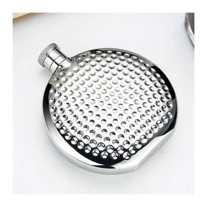 Honest Genuine 6oz Portable 304 Stainless Steel Hip Flask for Outdoor Use Round Design German Style White Liquor Flask
