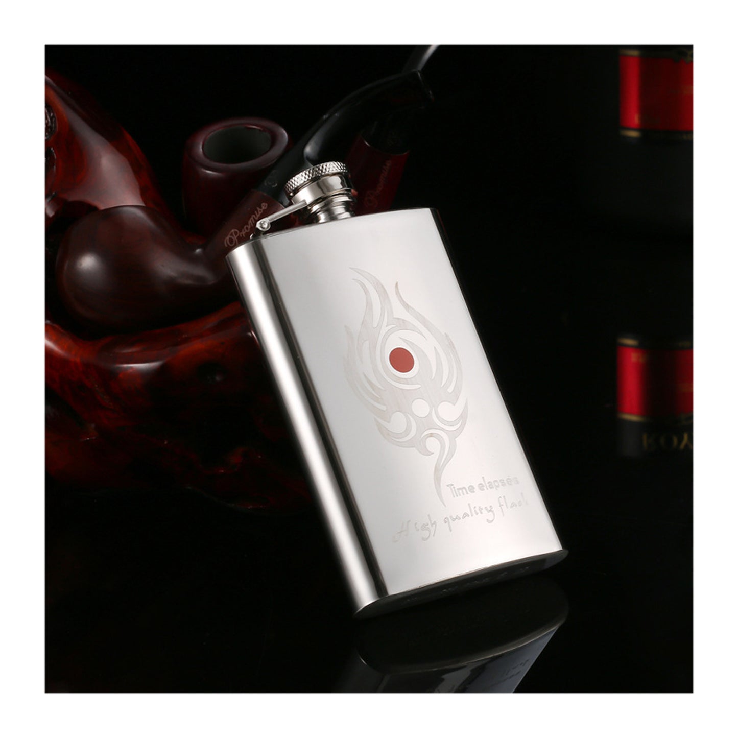 Honest 304 Stainless Steel Hip Flask 5 oz Portable Metal Liquor Flask for Men Outdoor Travel