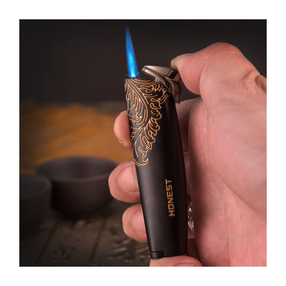 HONEST Original Creative Windproof Jet Flame Lighter Refillable Butane Outdoor Torch Lighter