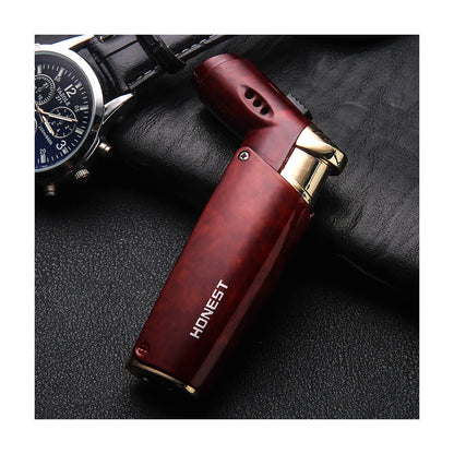 HONEST Mini Portable Windproof Refillable Metal Butane Lighter Straight Jet Flame Compact Pocket Lighter for Men Gift
