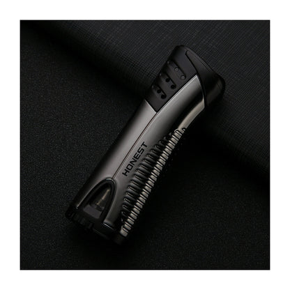 Honest Windproof Refillable Jet Flame Lighter Creative Metal Design Blue Flame Torch Lighter for Men Moxibustion Use Gift Smoking Accessories