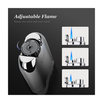 Honest Torch Lighter Butane Windproof Lighter Mens Gifts Lighter for Candle Camping Family Use
