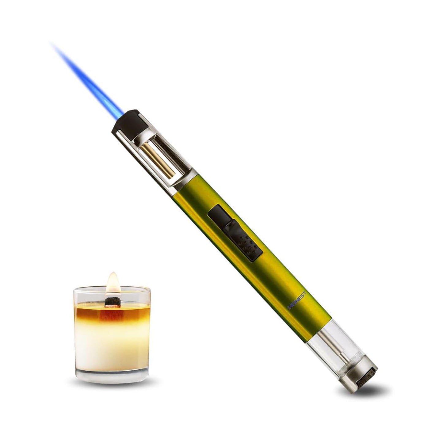 Honest Torch Lighters Butane Lighters Refillable Single Jet Flame for Candle Grill BBQ Camping