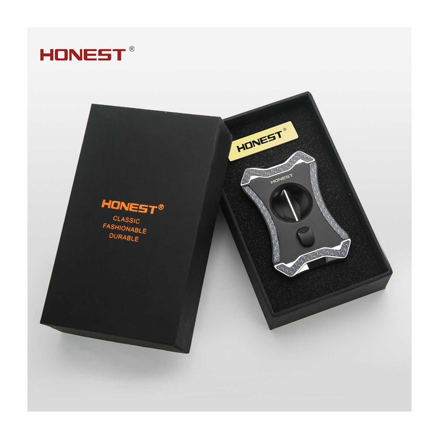 Honest Cigar Gift Set - Includes Cigar, Guillotine Cigar Cutter V- Cigar Cutter - Perfect Combo of Cigar Accessories for Men - Gift Ideas for Groomsmen, Husbands, Fathers