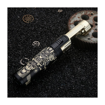 Honest Metal Windproof Blue Flame Torch Lighter Refillable Butane High Heat Outdoor Igniter