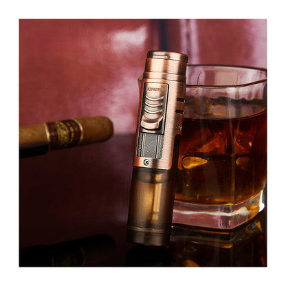 Honest Windproof Jet Flame Butane Lighter Refillable Blue Flame Portable Creative Gift Lighter