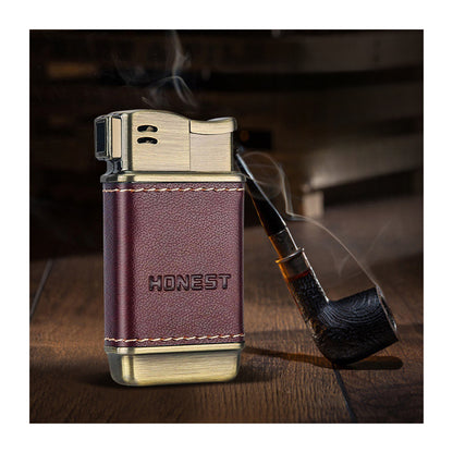 Honest Angled Flame Lighter Classic Retro Refillable Butane Lighter for Men Gift