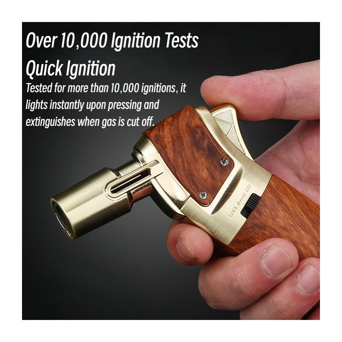 Honest Small Jet Flame Butane Torch Lighter Refillable Metal High Heat Windproof Ignition Tool