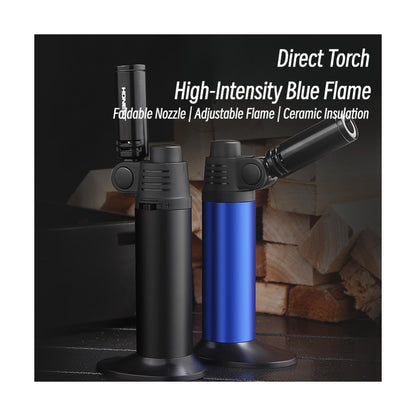 Honest Curved Metal Turbo Lighter – Windproof Refillable Torch, Small Welding Gun for Incense & Outdoor Camping Tools