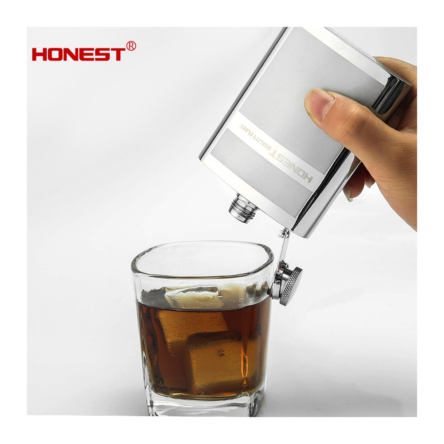 Honest 304 Stainless Steel 4oz 100ml Mini Hip Flask Portable Outdoor Pocket Liquor Flask Gift for Men and Women