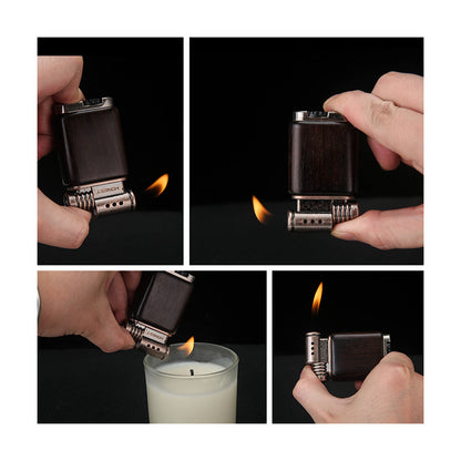 Honest New Sandalwood Gas Lighter Creative Retro Vintage Metal  Style Lighter Gift