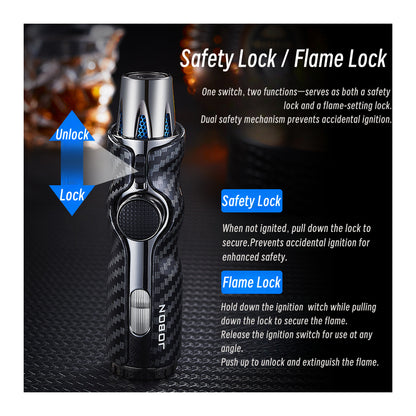 Powerful Blue Flame Butane Torch Lighter for Outdoor BBQ and Camping - New Model