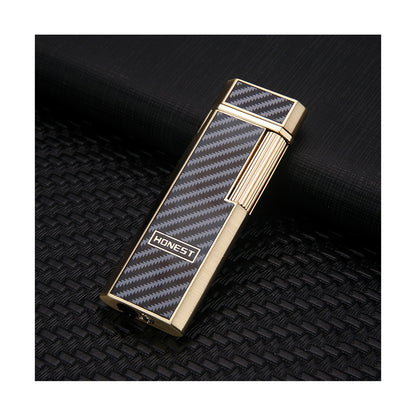 Honest Lighters Slim Soft Flame Lighter Vintage Metal Vertical Ignition Grinding Wheel Butane Lighter Great Gift for Men & Women