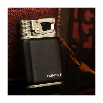 Honest Premium Windproof Kerosene Lighter for Men Retro Vintage Sandalwood Durable Creative Gift