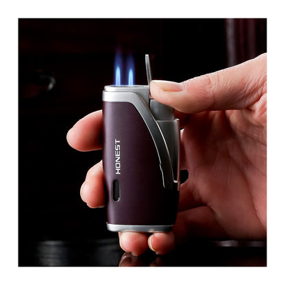 Dual Jet Flame Windproof Torch Lighter, Refillable Metal Lighter with Creative Design – Factory Direct Sale of Premium Quality Gas Lighters
