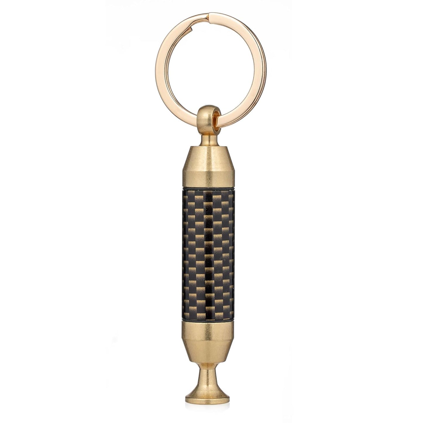 Honest Solid Brass 2-in-1 Cigar Punch Cutter Cigar Needle with Keychain, Cigar Draw Enhancer, Premium Cigar Accessories Tool