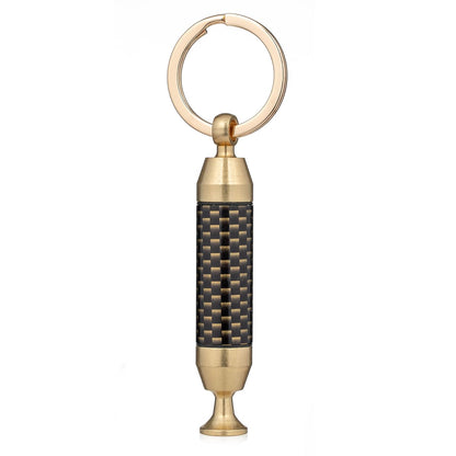Honest Solid Brass 2-in-1 Cigar Punch Cutter Cigar Needle with Keychain, Cigar Draw Enhancer, Premium Cigar Accessories Tool