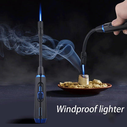 Honest Refillable Butane Lighter, Extra Long Jet Lighter, Multi-Purpose Lighter for Candle Camping (Butane not Included)