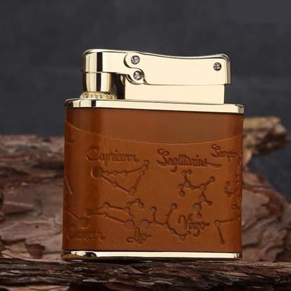 Honest Heavy Duty Mech Trench Kerosene Lighter Retro Vintage Grinding Wheel Ignition Soft Flame Torch Refillable Fuel Wish Brass Shell Foreskin Craft Collection