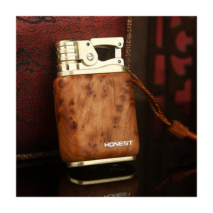 Honest Premium Windproof Kerosene Lighter for Men Retro Vintage Sandalwood Durable Creative Gift