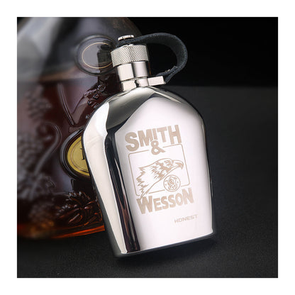 Honest Genuine German Style 5oz Portable 304 Stainless Steel Hip Flask Set for Spirits and Liquor