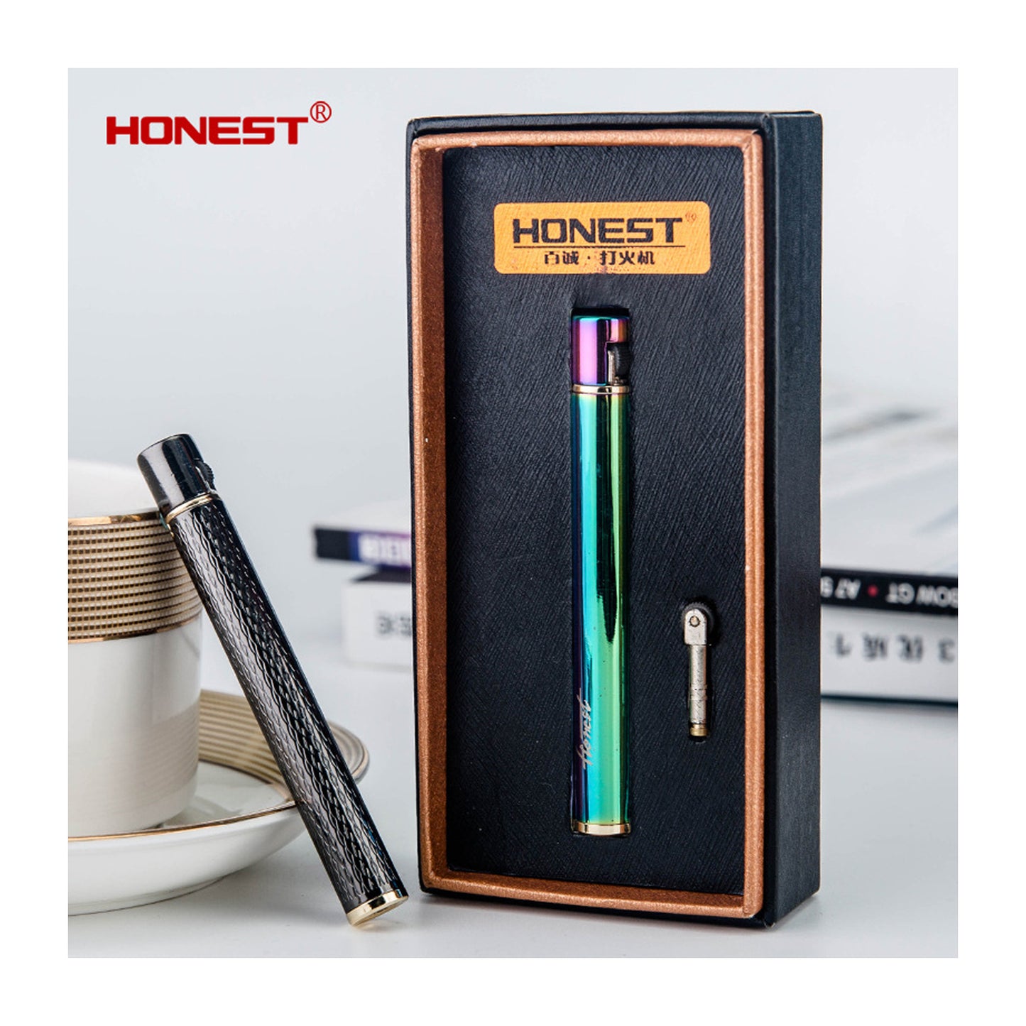 Honest Grinding Wheel Ignition Pen Lighter (Soft Flame), with Gift Box