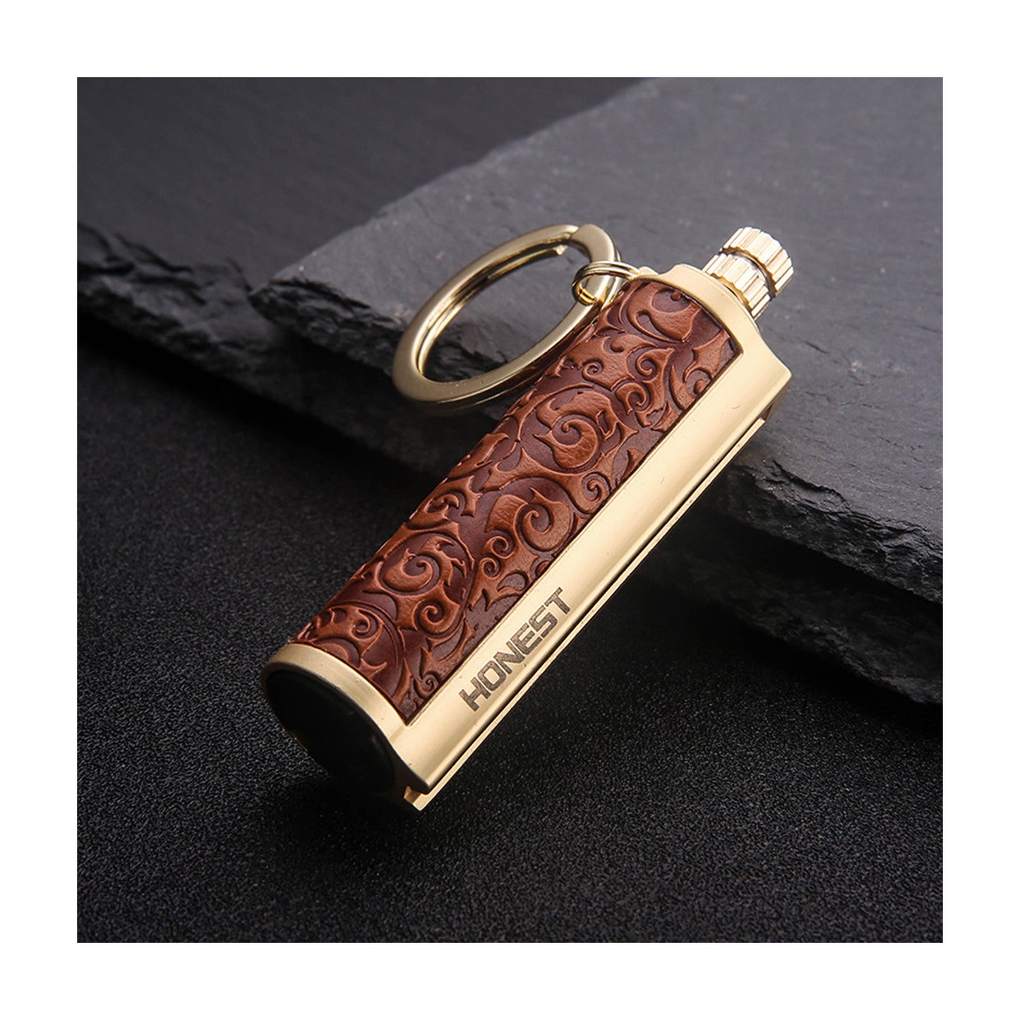 Honest Permanent Match,Keychain Matchstick Fire Starter Immortal Lighter,Flint Match Stick Kerosene Refillable Lighter for Outdoor Camping Survival