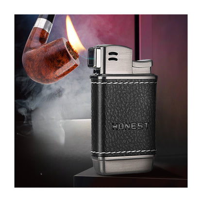 Honest Angled Flame Lighter Classic Retro Refillable Butane Lighter for Men Gift