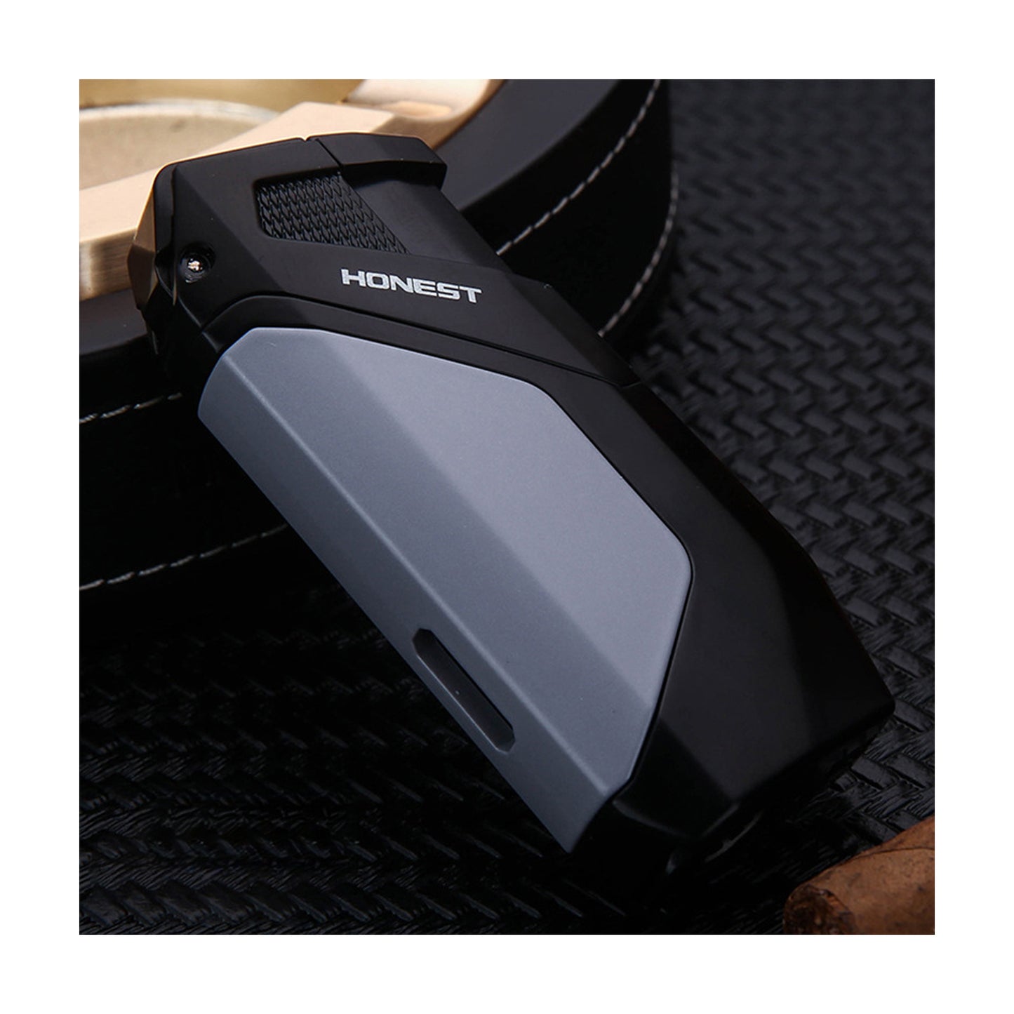 Honest New Refillable Windproof Double Jet Torch Lighter Metal Durable Flame Ignition Gift Design for Outdoor and Incense Use