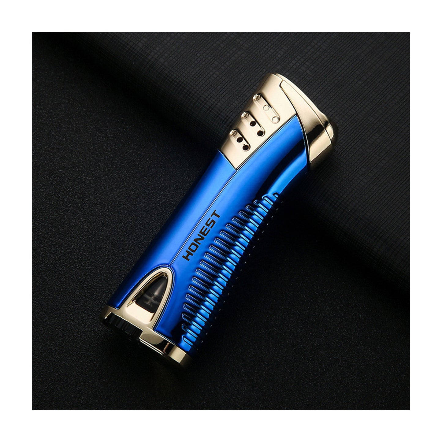 Honest Windproof Refillable Jet Flame Lighter Creative Metal Design Blue Flame Torch Lighter for Men Moxibustion Use Gift Smoking Accessories