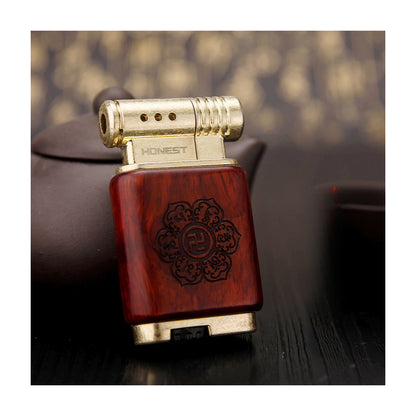 Honest New Sandalwood Gas Lighter Creative Retro Vintage Metal  Style Lighter Gift