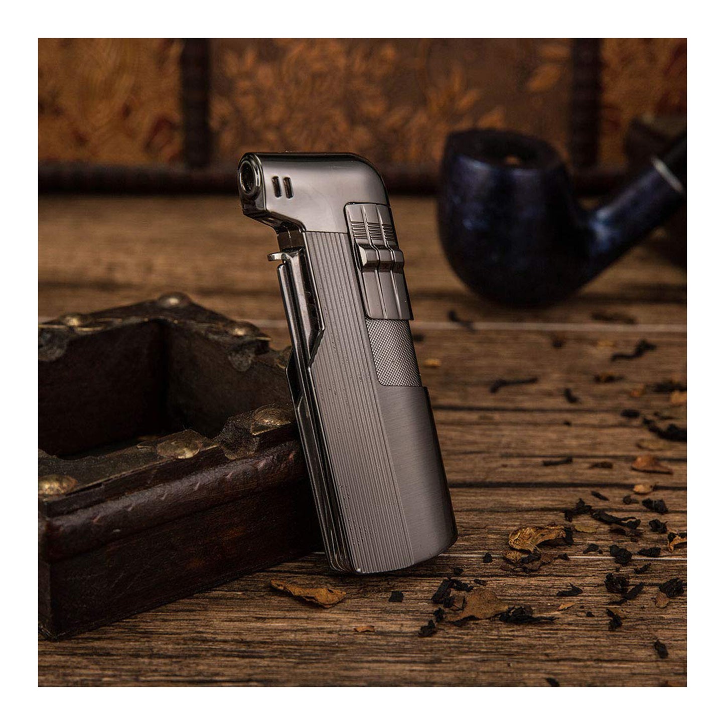 Soft Flame Pipe Lighter - Refillable Butane Lighter for Czech Pipe Tools - Perfect Father's Day Gift for Husband