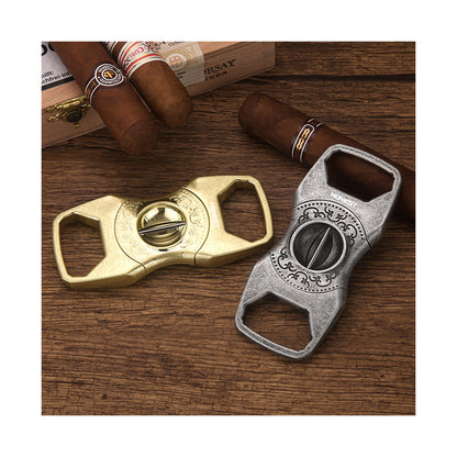 Honest Cigar Cutter V-Stainless Steel Carved Sharp Blade with Gift Box
