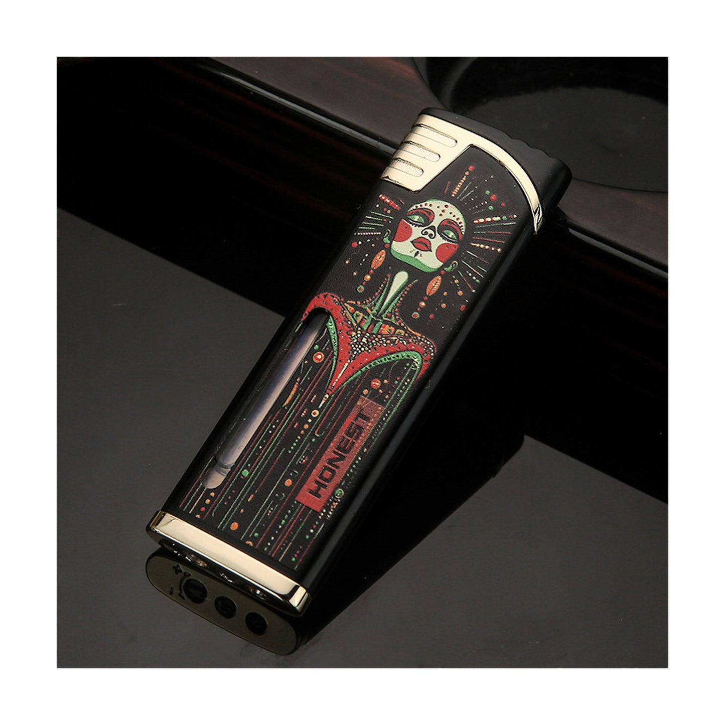 Honest Slim Windproof Lighter Trendy Metal Design High Appearance Refillable Gas Lighter Gift Edition