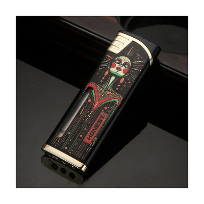Honest Slim Windproof Lighter Trendy Metal Design High Appearance Refillable Gas Lighter Gift Edition