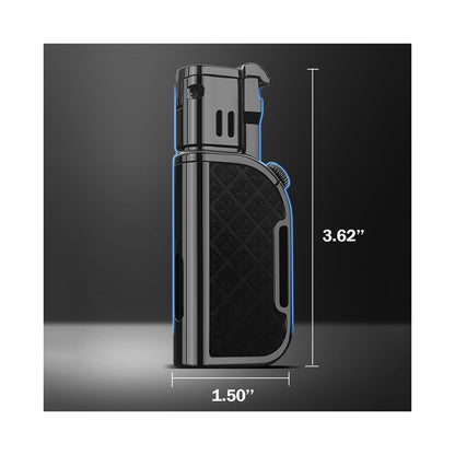 Honest Jet Torch Lighter, Soft/Jet Flame Switchable Lighters, Butane Refillable Lighter with Foldable Punch and Adjustable Flame Dial, Cool Lighters for Men/Husband (Fuel not Included)