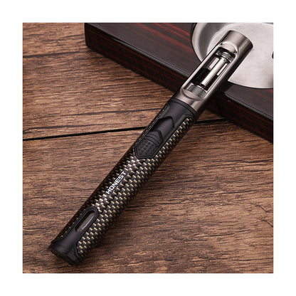 Honest Windproof Straight-in Adjustable Jet Flame Torch Lighter, Visible Gas Chamber, Pen-Style Metal Long Lighter, Portable, Recyclable, Candle Cigar Unless Outdoor Camping Barbecue Dedicated