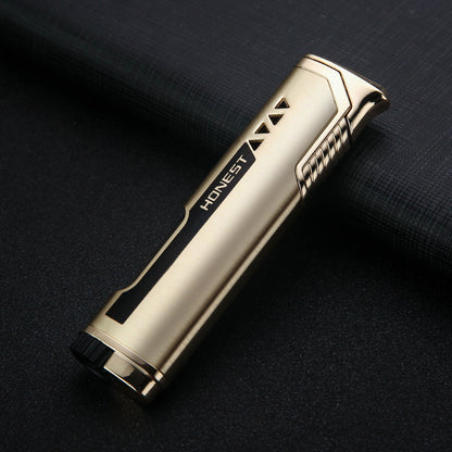 Honest Compact Personal Flame Lighter with Fuel Window, Refillable (Butane Not Included)