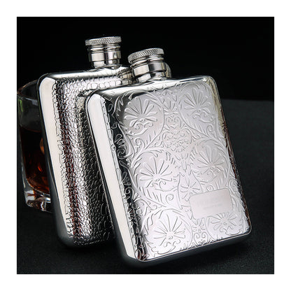 Honest Genuine 304 Stainless Steel Mini Liquor Flask Portable Outdoor Metal Hip Flask 6oz with Funnel